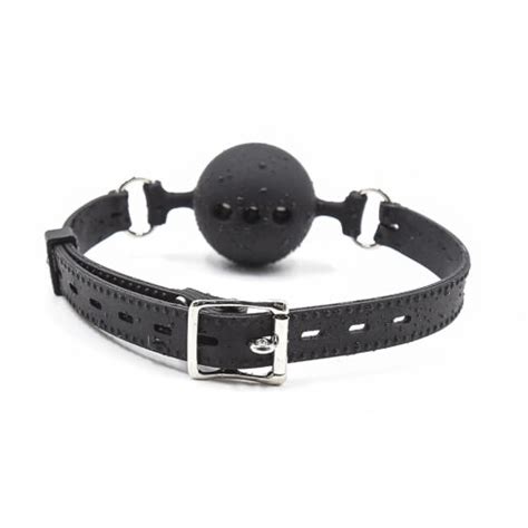 Bondage Ball Oral Gag Open Mouth Breathable Fixation Harness Straps