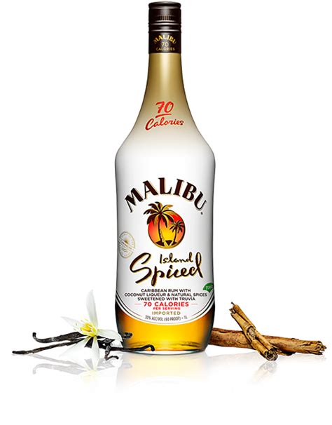 2 parts malibu rum, 1 part coocnut cream, 1 part pineapple juice, top. Island Spiced Rum - Malibu Rum Drinks