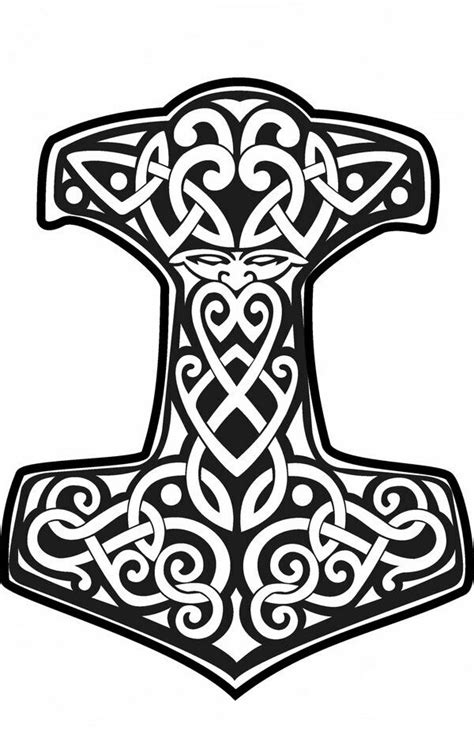 Thors Hammer Mjolnir Tattoo Norse Tattoo Thor Hammer Tattoo