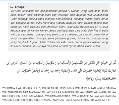 Bacaan Doa Tahlil Lengkap Arab Latin Dan Terjemahannya Arti Dan Makna