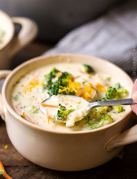 Copycat 30 Minute Broccoli Cheese Soup The Chunky Chef