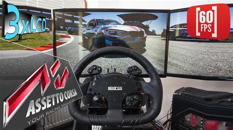 Assetto Corsa NEW Sparco Rim With Fanatec Clubsport V2 HUB 3xLCD