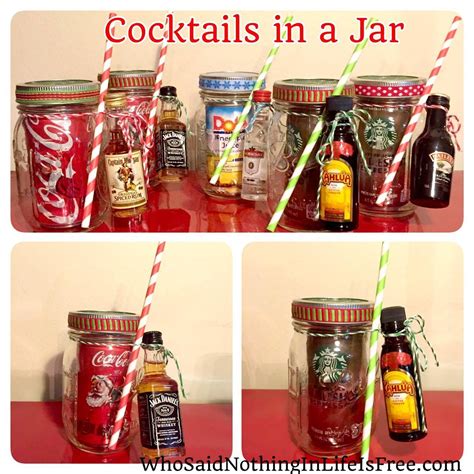 Christmas Cocktail T Mason Jar Cocktail Ts Diy Holiday Ts Liquor Ts