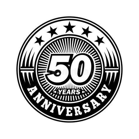 50 Jaar Verjaardagsfeest 50e Verjaardag Logo Ontwerp 50 Jaar Logo