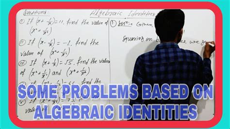 Some Problems Based On Algebraic Identities Youtube