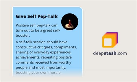 Give Self Pep Talk Deepstash