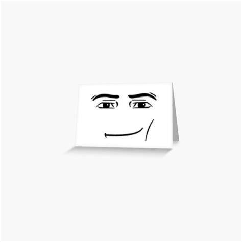 Roblox Man Face Greeting Card By 1stbestseller Redbubble