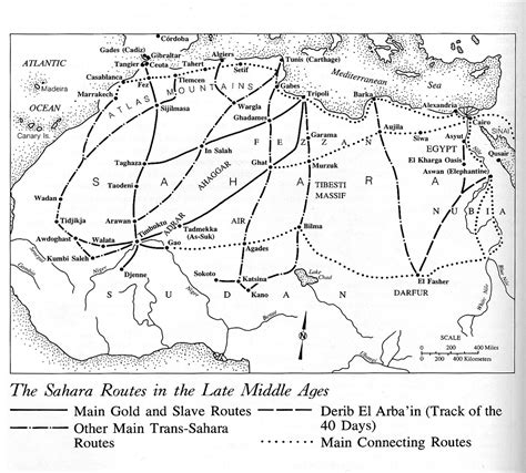 The Sahara Routes In The Late Middle Ages Mapping Globalization