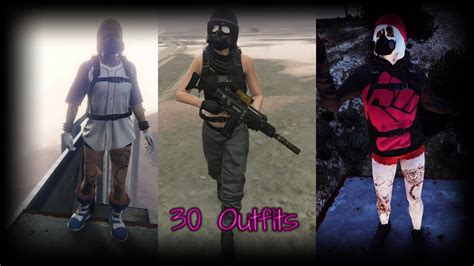 Top 30 Female Outfits Gta 5 Online Rng And Tryhard 💕👌🏻 Youtube