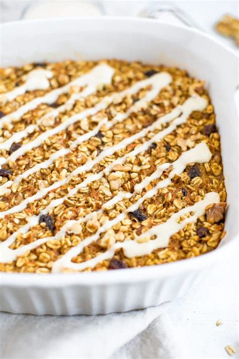 Directions preheat the oven to 350 degrees f. Carrot Cake Baked Oatmeal | Recipe | Baked oatmeal, No ...