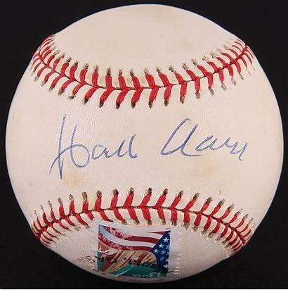 Aaron Hank Signed Baseball Run Anniversary 25th