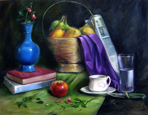 BUY STILL LIFE PAINTINGS ONLINE 'FRUIT BASKET'