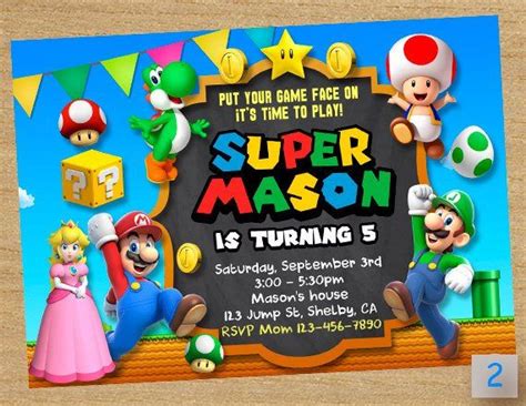 Super Mario Birthday Card