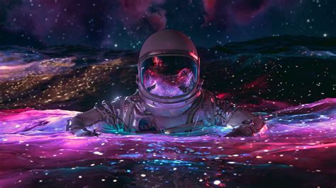 Wallpaper De Astronauta En El Espacio Líquido Youtube