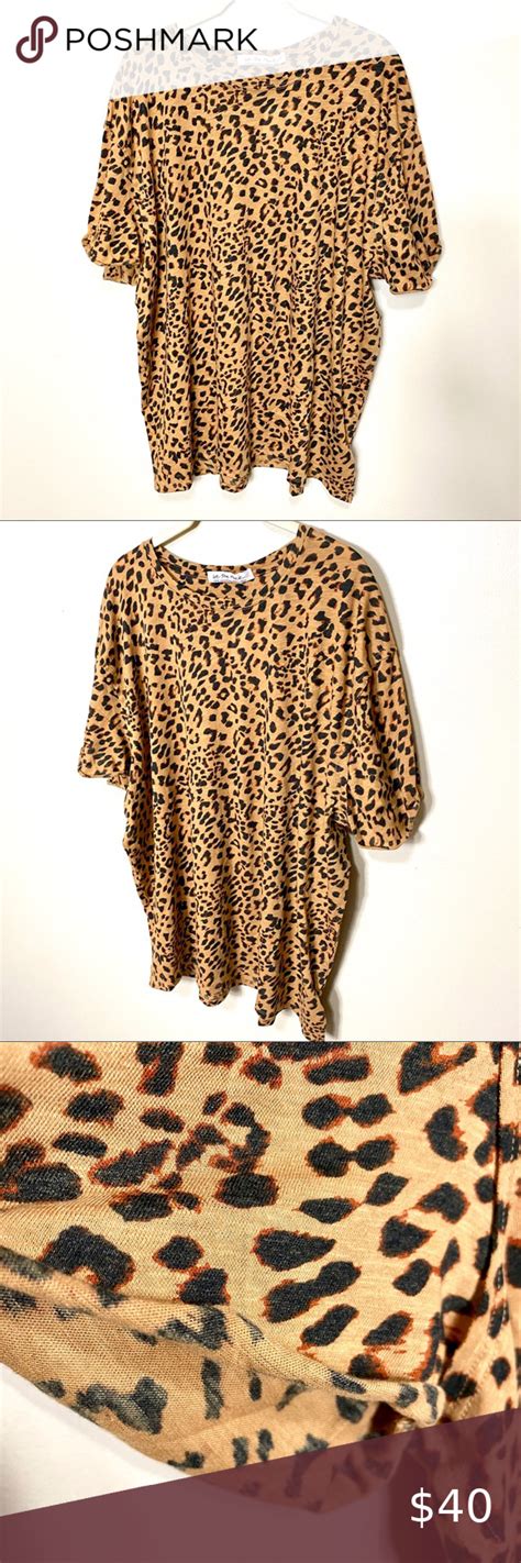 Free People Clarity Cheetah Tee Nwt In Tees Free People Tops Oversized Tee