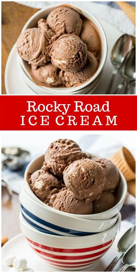 Fudgy chocolate ice cream with soft pillowy vegan marshmallows, chocolate, and slivered almonds. Rocky Road Ice Cream - Recipe Girl