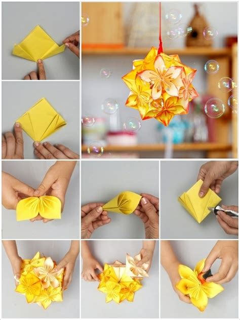 Diese origami blume eignet sich toll als dekoration für die wohnung. Origami Blume und mehr - die besten Ideen für eine farbenfrohe Dekoration - Archzine.net