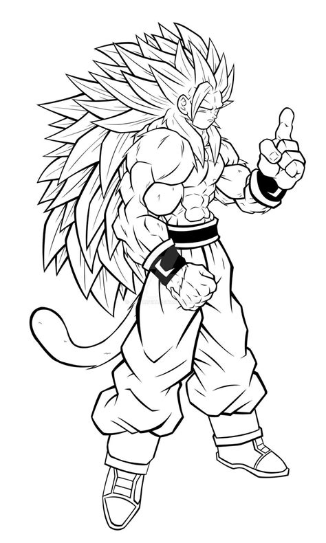 Goku Super Saiyan 1 Coloring Pages Clip Art Library