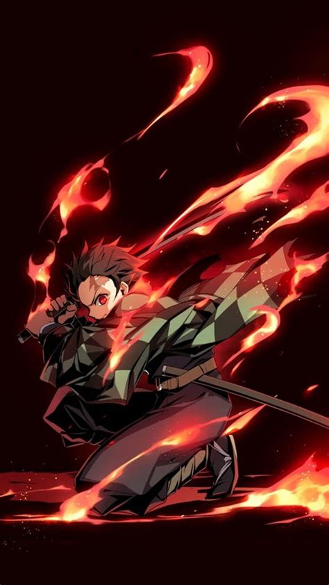 Kamado Tanjirou Dance Of The Fire God Wallpaper Anime Fanart Anime