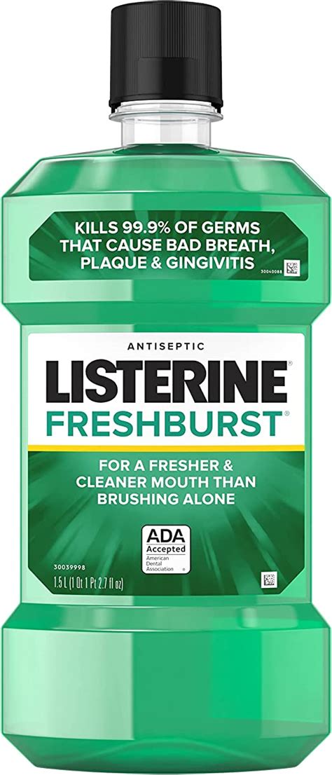 listerine freshburst antiseptic mouthwash with germ killing oral care formula to