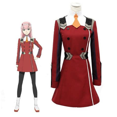 Anime Darling Franxx In The Uniform Zero Two 002 Cosplay Costumepink
