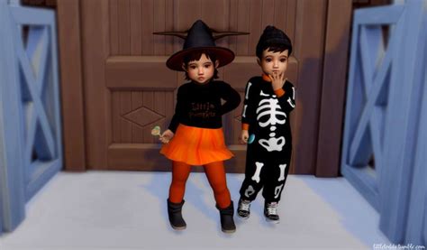 Halloween Outfit Set Sims Costume Sims 4 Clothing Outfit Set
