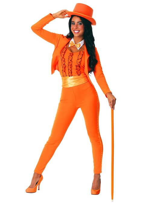 Orange Tuxedo Womens Costume