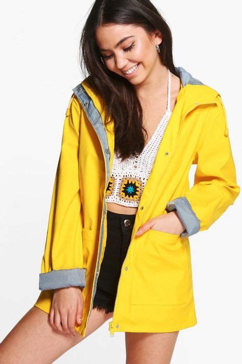 Rubberised Rain Mac Boohoo Rain Mac Yellow Rain Jacket Raincoats