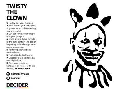 Art The Clown Pumpkin Stencil Honeybeescientificillustration