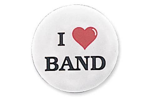 I Heart Band Buttons Pkg6 Express Your Admiration For Band By