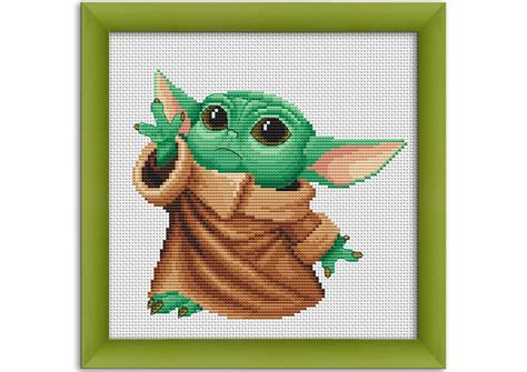 Pdf Cross Stitch Pattern Baby Yoda Star Wars Instant Download Etsy