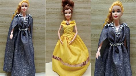 Easy And Beautiful Diy Barbie Doll Dressesand4 Youtube