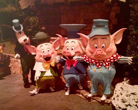 Vintage Photo Of The Big Bad Wolf And The Three Little Pigs At Walt