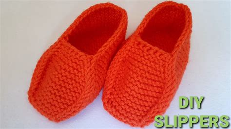 How To Knit Slippers Tutorial Youtube