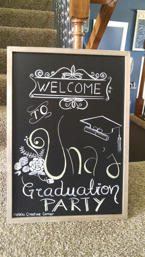 Graduation Party Chalkboard Welcome Sign Graduation Party Signs