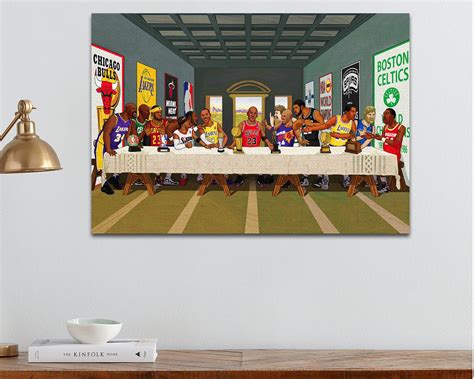 The Last Supper Basketball Canvas Nba Player Wall Art Etsy