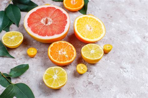 Free Photo Assorted Fresh Citrus Fruitslemonorangelimemandarin
