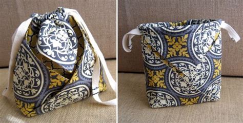 Origami Drawstring Bag Free Sewing Tutorial Sew Modern Bags