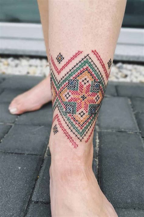 32 Stunning Embroidery Tattoo Ideas That Even Your Grandmother Will