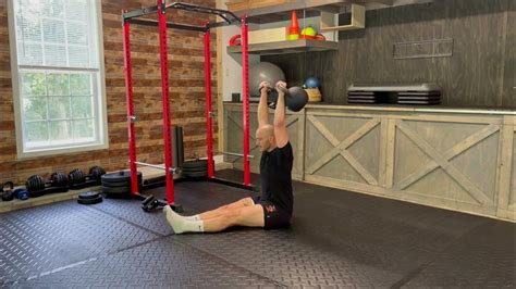 Kettlebell L Sit Overhead Press Exercise Library Fitness Youtube