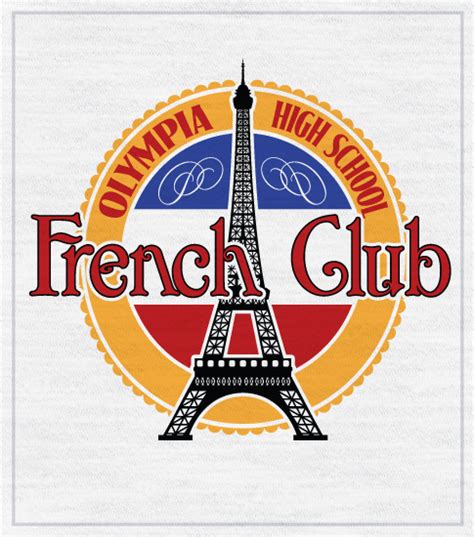 4121 French Club Shirt Eiffel Tower High School Shirts