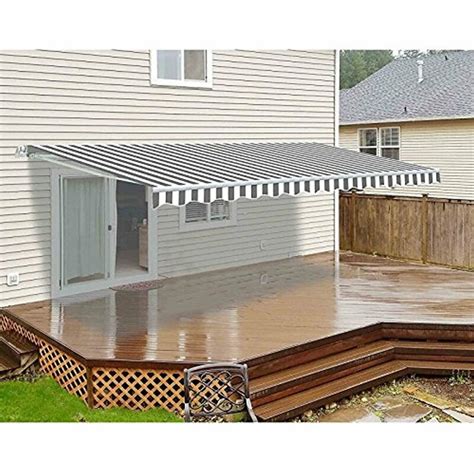 Aleko 16 Ft W X 10 Ft D Motorized Retraction Slope Patio Awning