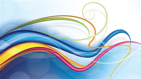 Colorful Vector Lines Colorful Background Design Hd 1920x1080