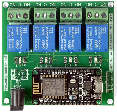 Easy Electronics Nodemcu Based 4 Channel Relay Board Micro Controller