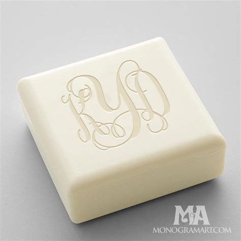 Engraved Soap With Monogram In Vine Font Monogram Art Engraved