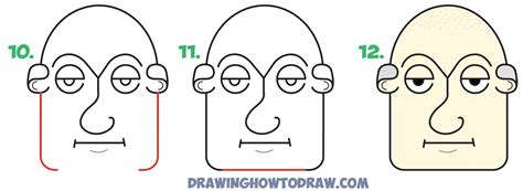 This step by step male head and face drawing tutorial explains how to draw and proportion a male head and face with clear guidelines and illustrated examples for each step. How to Draw Old Man's Face / Head from the word "eyes" in ...