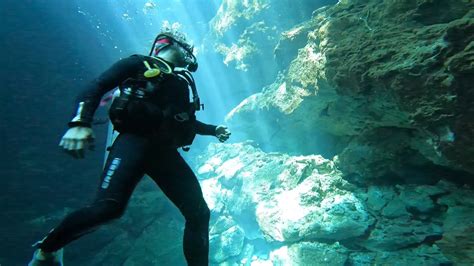 Cenote El Pit Tulum Mexico Deep Diving 40m Youtube