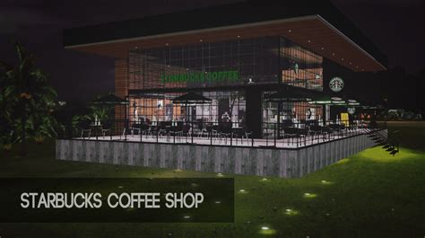 Starbucks Coffee Shop Lot Furnished Dreamteamsims The Sims 4 Lots Vrogue