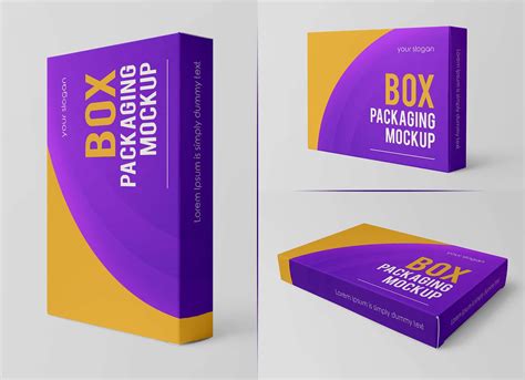 1127 Book Box Set Mockup Packaging Mockups Psd