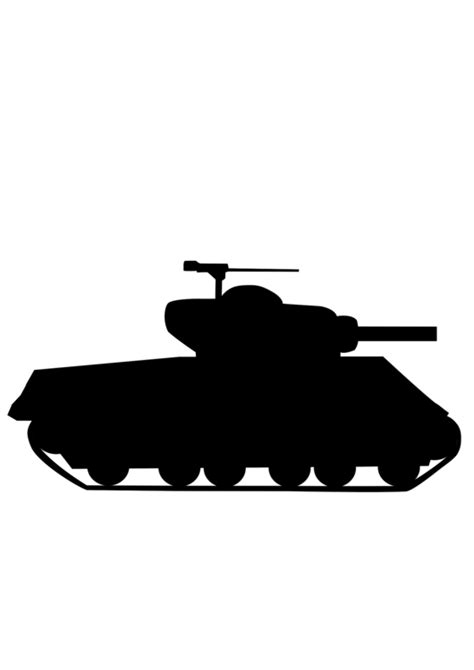 Sherman Tank Silhouette
